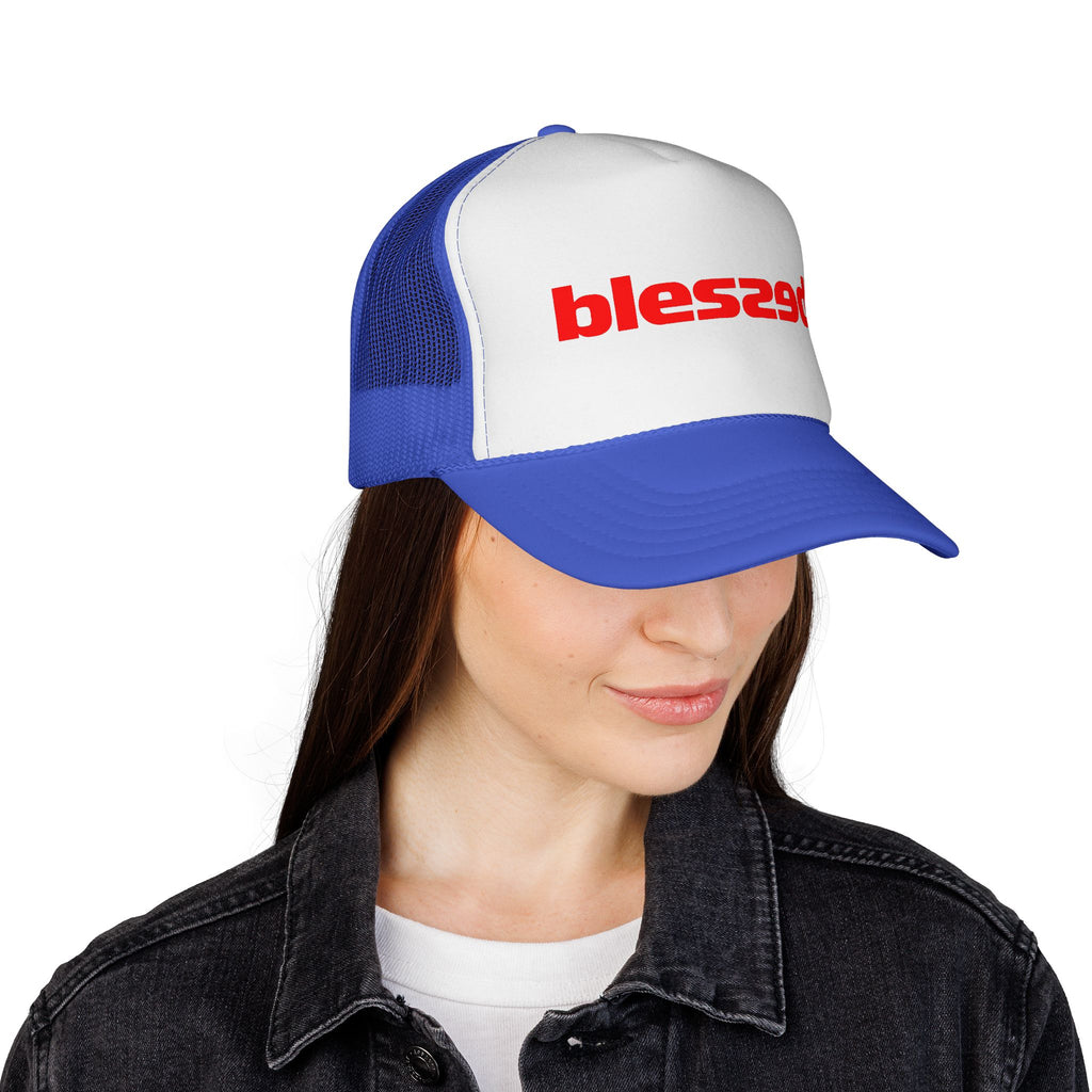 Blessed Trucker Caps, Casual Hat, Gift for Him/Her, Everyday Style, Trendy Headwear, Faith-Inspired Accessory