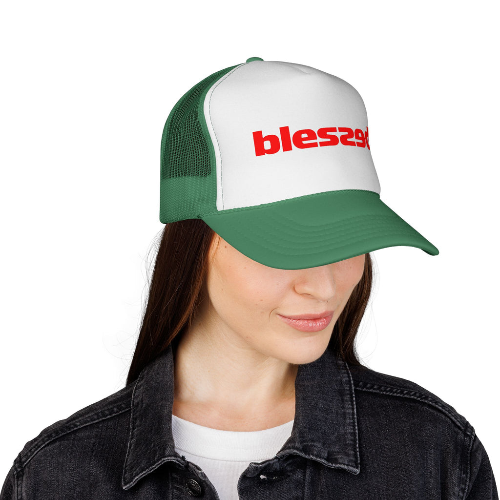 Blessed Trucker Caps, Casual Hat, Gift for Him/Her, Everyday Style, Trendy Headwear, Faith-Inspired Accessory