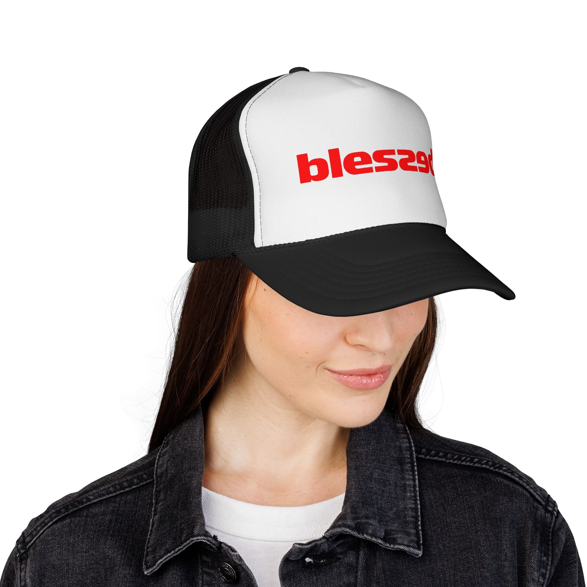 Blessed Trucker Caps, Casual Hat, Gift for Him/Her, Everyday Style, Trendy Headwear, Faith-Inspired Accessory