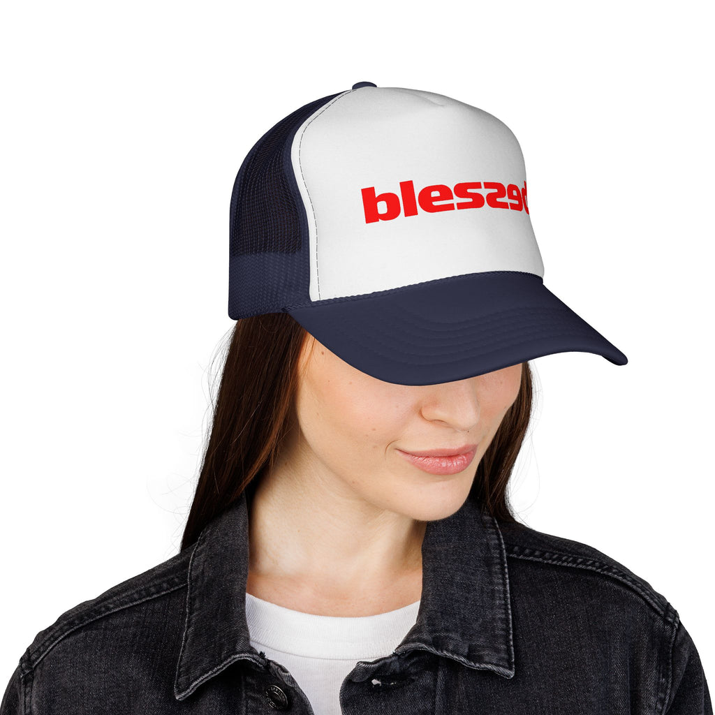 Blessed Trucker Caps, Casual Hat, Gift for Him/Her, Everyday Style, Trendy Headwear, Faith-Inspired Accessory