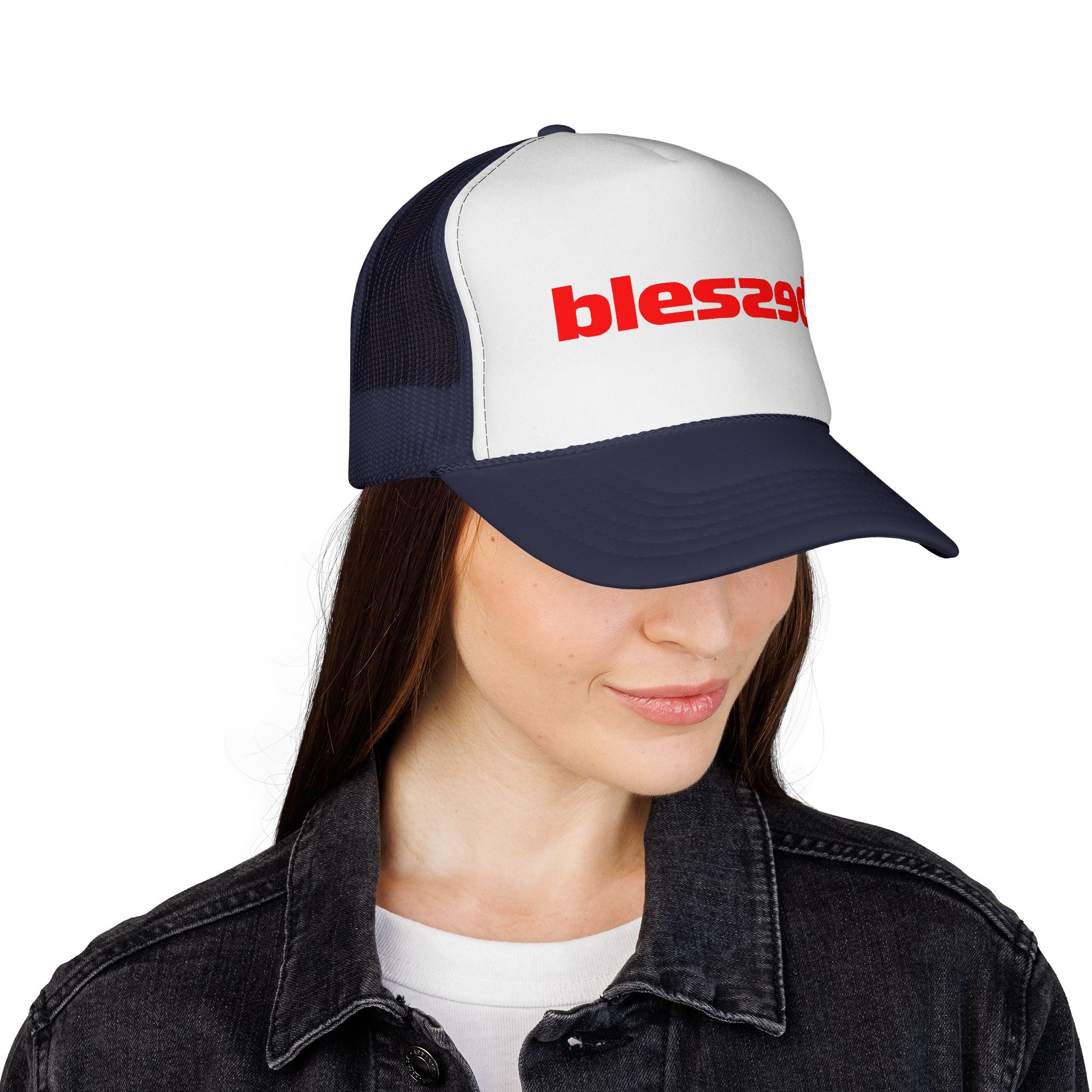 Blessed Trucker Caps, Casual Hat, Gift for Him/Her, Everyday Style, Trendy Headwear, Faith-Inspired Accessory